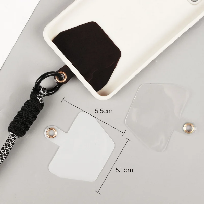 Mobile Phone Back Clip Patch Anti-loss Security Hook Card with Metal Ring for Iphone Portable Neck Strap Phone Lanyard Gasket