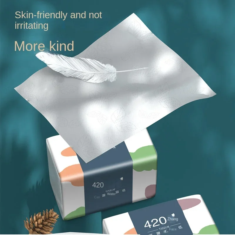 10 Packs Eco Friendly Portable No Fluorescent Virgin Wooden Pulp Tissue Soft Comfortable 5 Ply Facial Tissue Paper