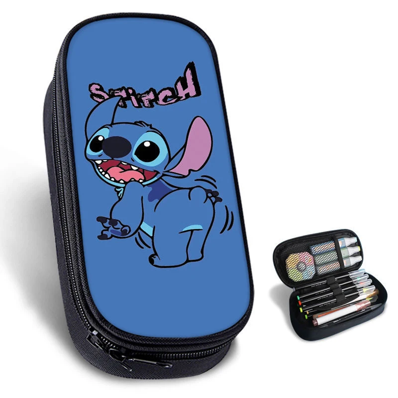 Estuche Kawaii Disney Stitch para bolígrafos, Bolsa Escolar de lona de dibujos animados, de Bolsa regalos de cumpleaños para niños - AliExpress