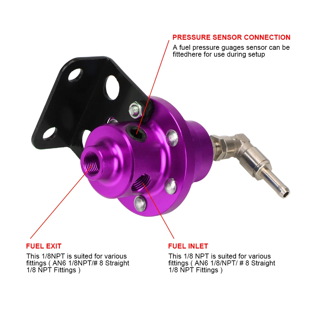 Fuel Pressure Regulator Universal SARD Style Adjustable Jdm Turbo With Original Gauge AN6 1/8 NPT Fitting Car Accessories fuel pressure regulator