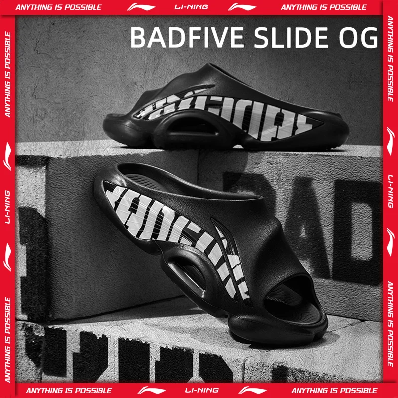 Li-Ning Men BADFIVE SLIDE OG Outdoor Slippers Lightweight