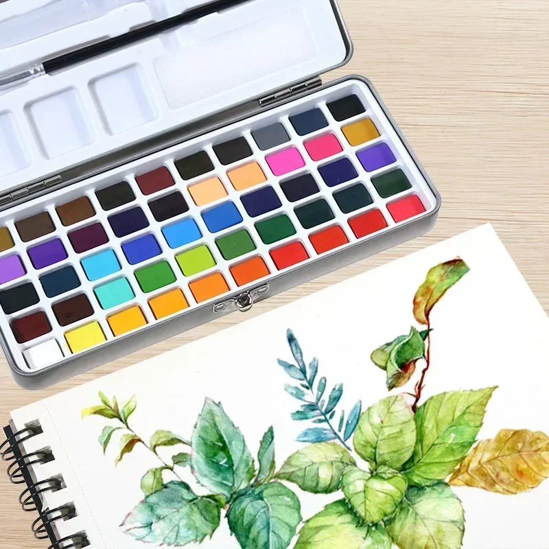 Watercolor Painting Set Watercolor Paint Watercolor Pigment 50/72/90/100 Colors Solid Watercolor Paint Set Metallic Pearlescent Art Paint For DIY Design Painting School Art Supplies Gifts