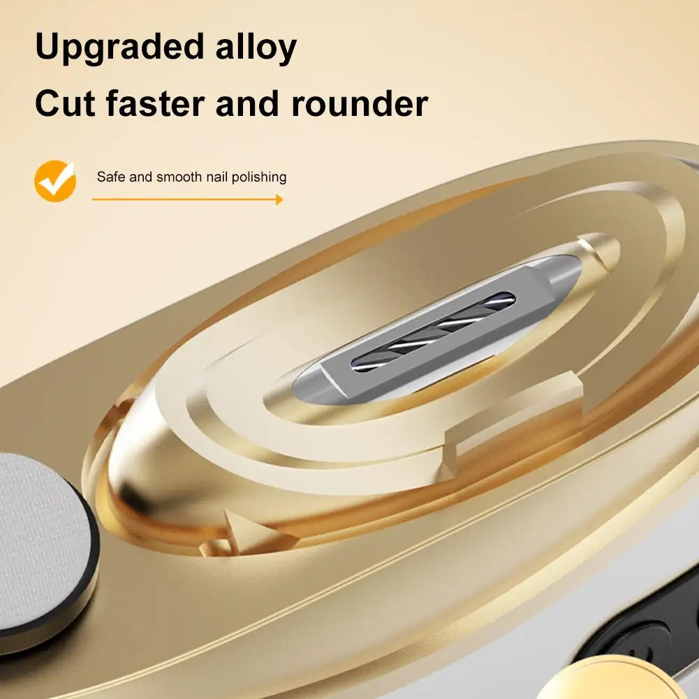 2 In 1 Electric Nail Trimmer And Buffer Rechargeable Waterproof_voghion.com