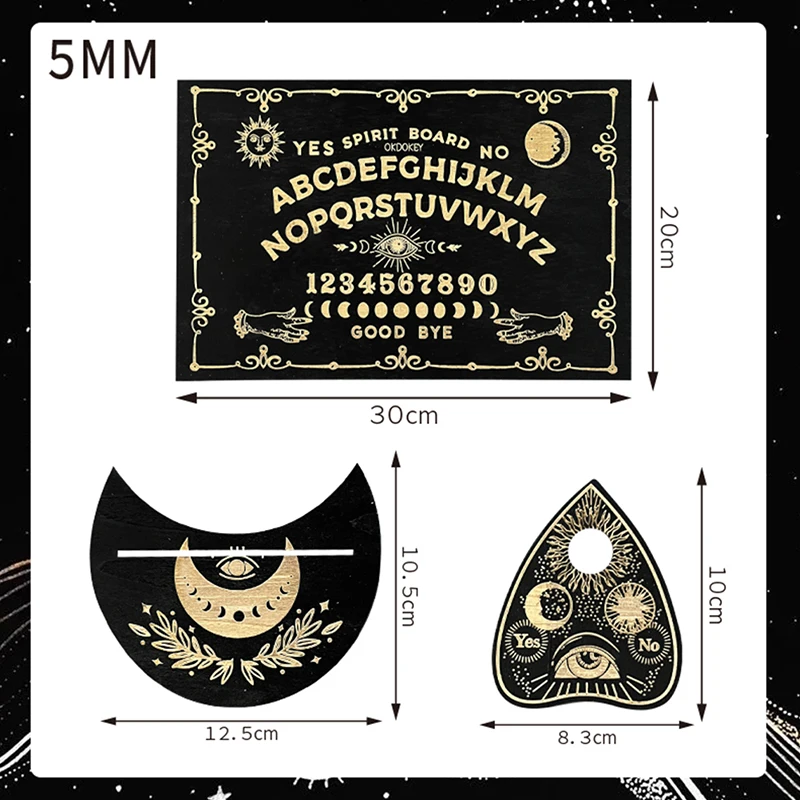 Houten Waarzeggerij Slinger Bord Gegraveerd Toverbord Ouija Bord Metafysische Boodschap Heks Slinger Board Kit