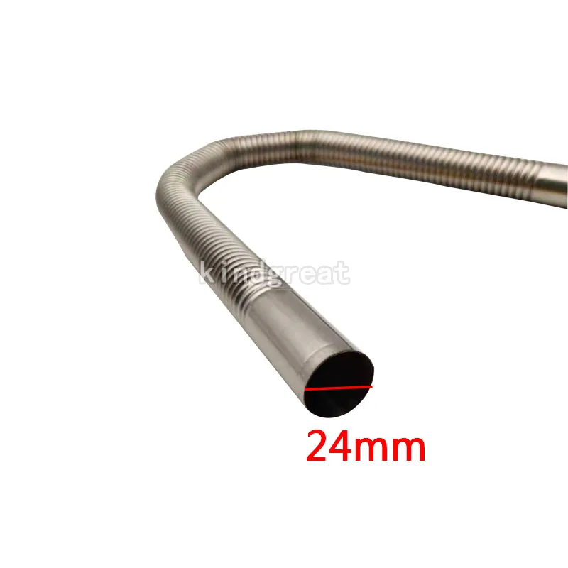 Diesel heater exhaust pipe 60cm 24mm stainless steel air parking diesel heater exhaust pipe for Webasto Eberspacher chinese heaters