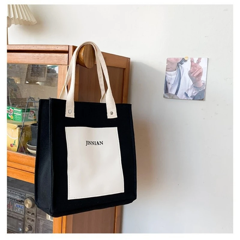 Large Capacity Canvas Handbag for Commuting and Work Stylish and Durable Top Handle Bag with Multiple Compartments
