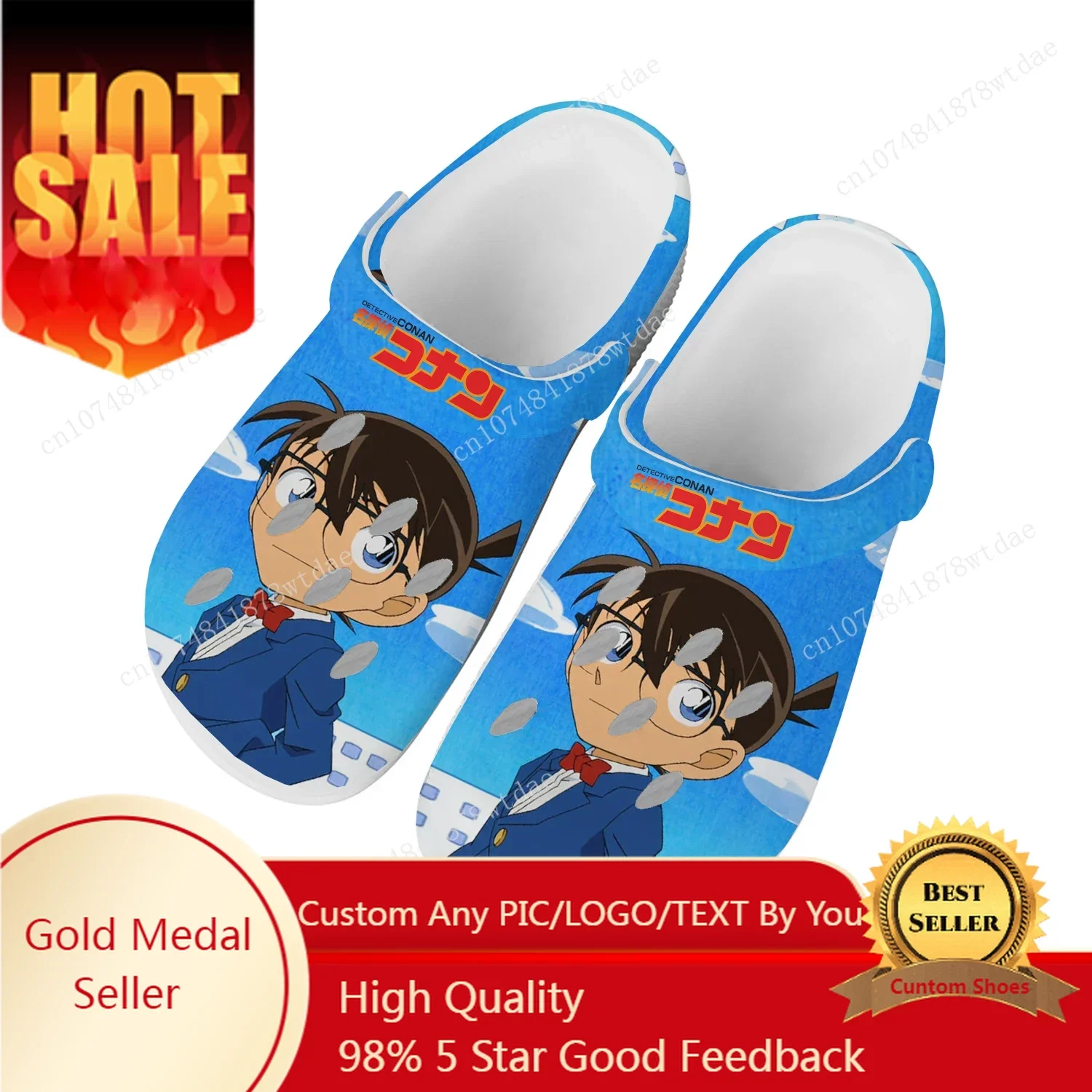 

Japanese Anime Detective Conan Home Clogs Mens Womens Teenager Customize Water Shoes Cartoon Garden Beach Hole Slippers Sandals