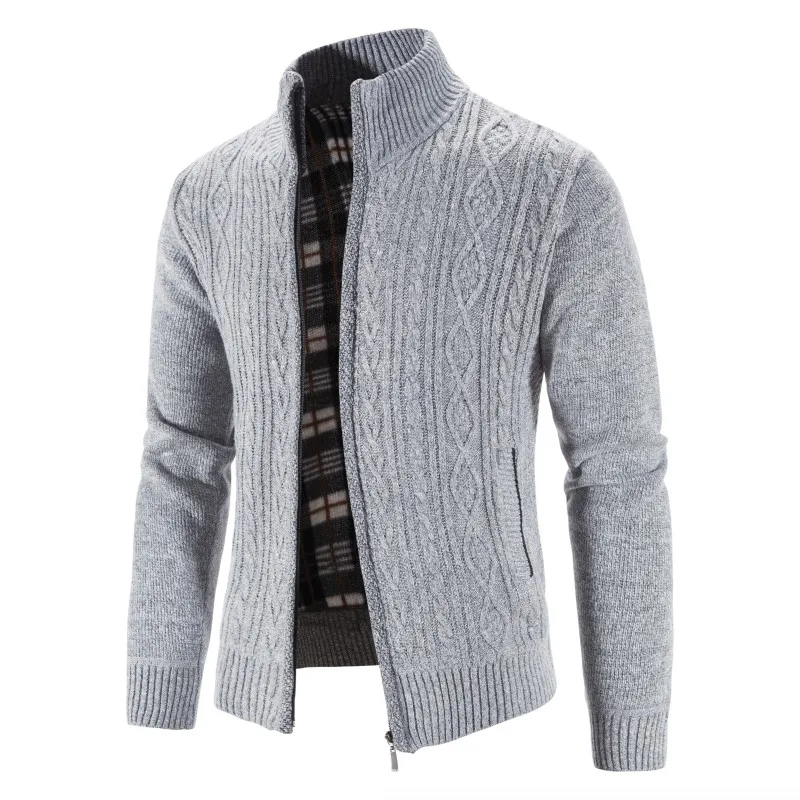 Men's Sweaters Autumn Winter Warm Zipper Cardigan Sweaters Man Casual Knitwear Sweatercoat male clothe