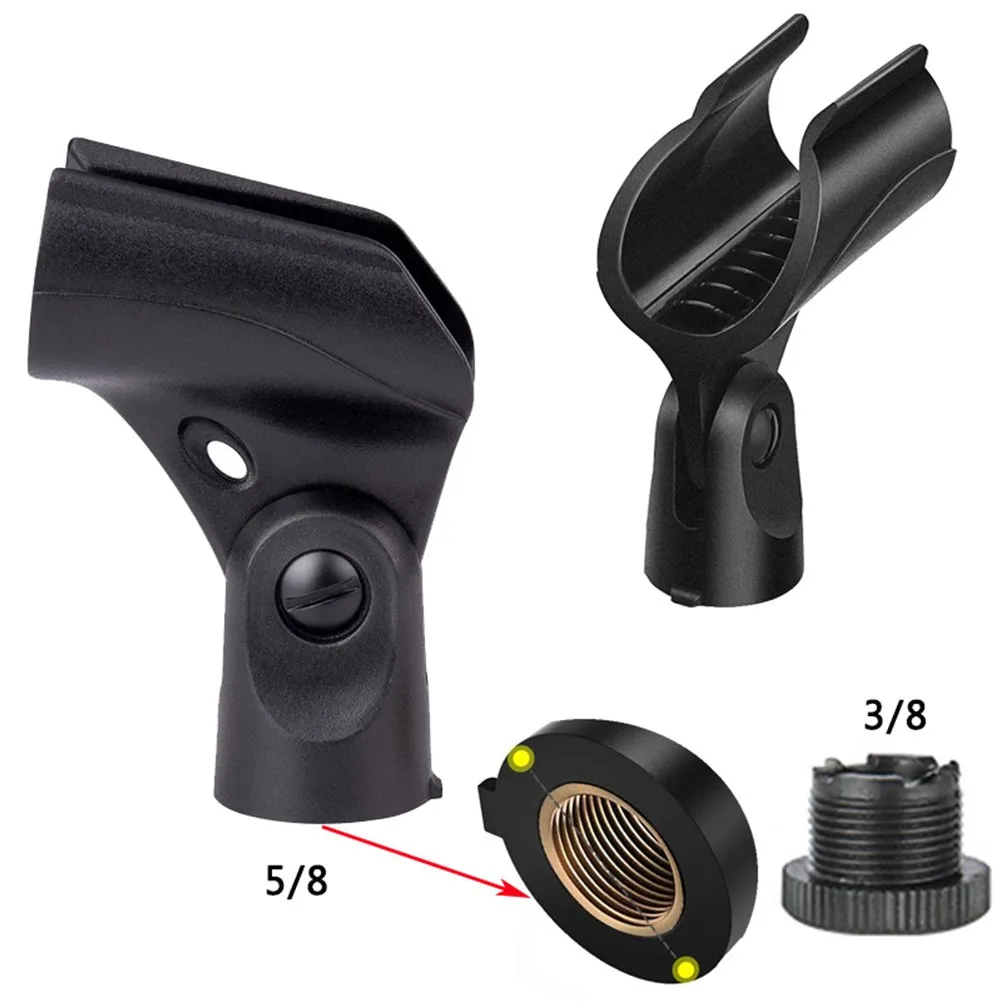 New Microphone Clip Holder Clamp With Adapter With Adapter Nut For Handheld For Handheld Wireless Holder Clamp