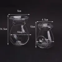 Nordic Home Decor Glass Candle Heat Resistant Oil Furnace Aroma Burner Holder Candlestick Vase Romantic Wedding Decoration 6