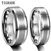 TIGRADE Fashion 6/8MM High Polish Man Rings Brushed Tungsten Carbide Ring Simple Classic Wedding Band Engagement Ring 1