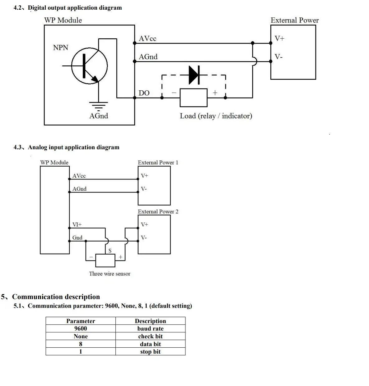 WP9039ADAM 0-10V Voltage Acquisition Module 6VI/4DI/4DO RS485 MODBUS Communicati