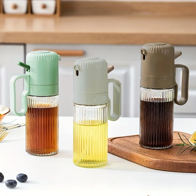 

250ml Air Fryer Oil Spray Bottle Glass Oil Dispenser Oil Spray Multifunctional Olive Oil Olive Spray Cooking BBQ Kitchen Picnic