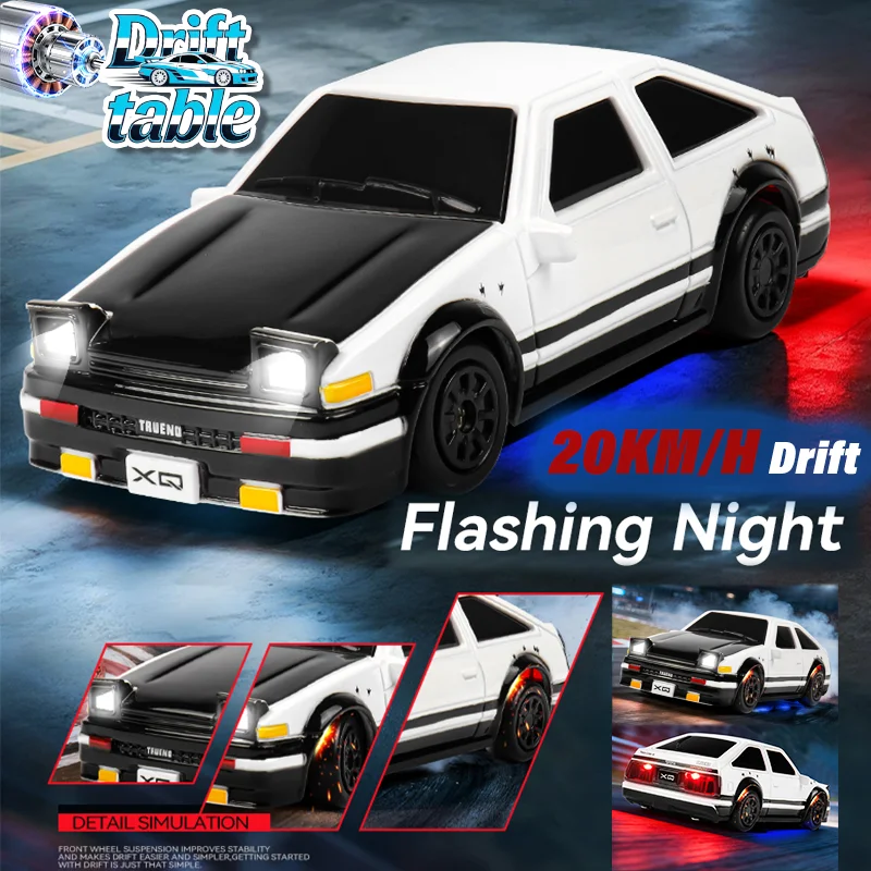 2026년형 새로운 드리프트 RC카 1/64 스케일 AE86 스타일 고속 드리프트 자동차 전문가용 360 °   스핀 2.4G 자이로 리모컨 선물용 장난감