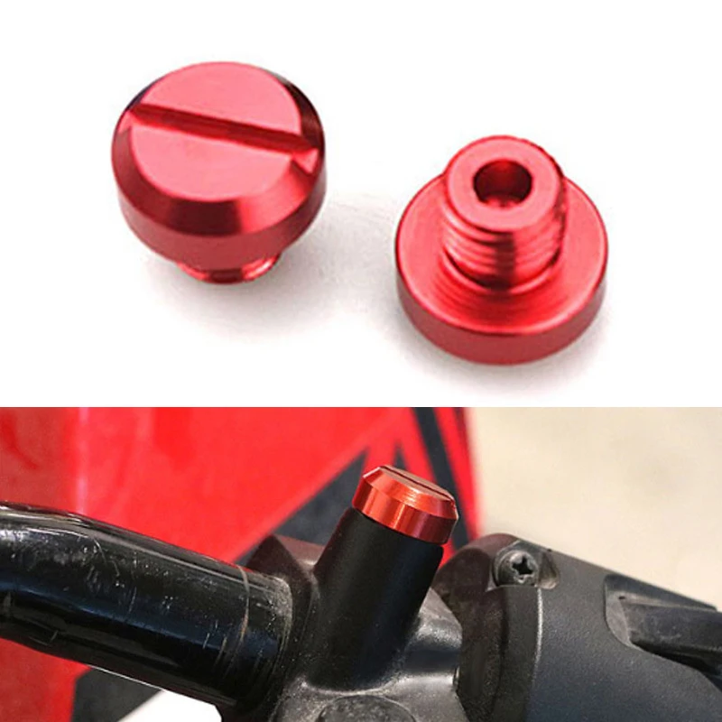 Motorcycle Mirror Plugs 2Pcs Mototcycle Clockwise M10 * 1.25 Mirror Hole Plug Screw For KTM Honda Yamaha Kawasaki Suzuki Car Accessories Mirror Hole Screw