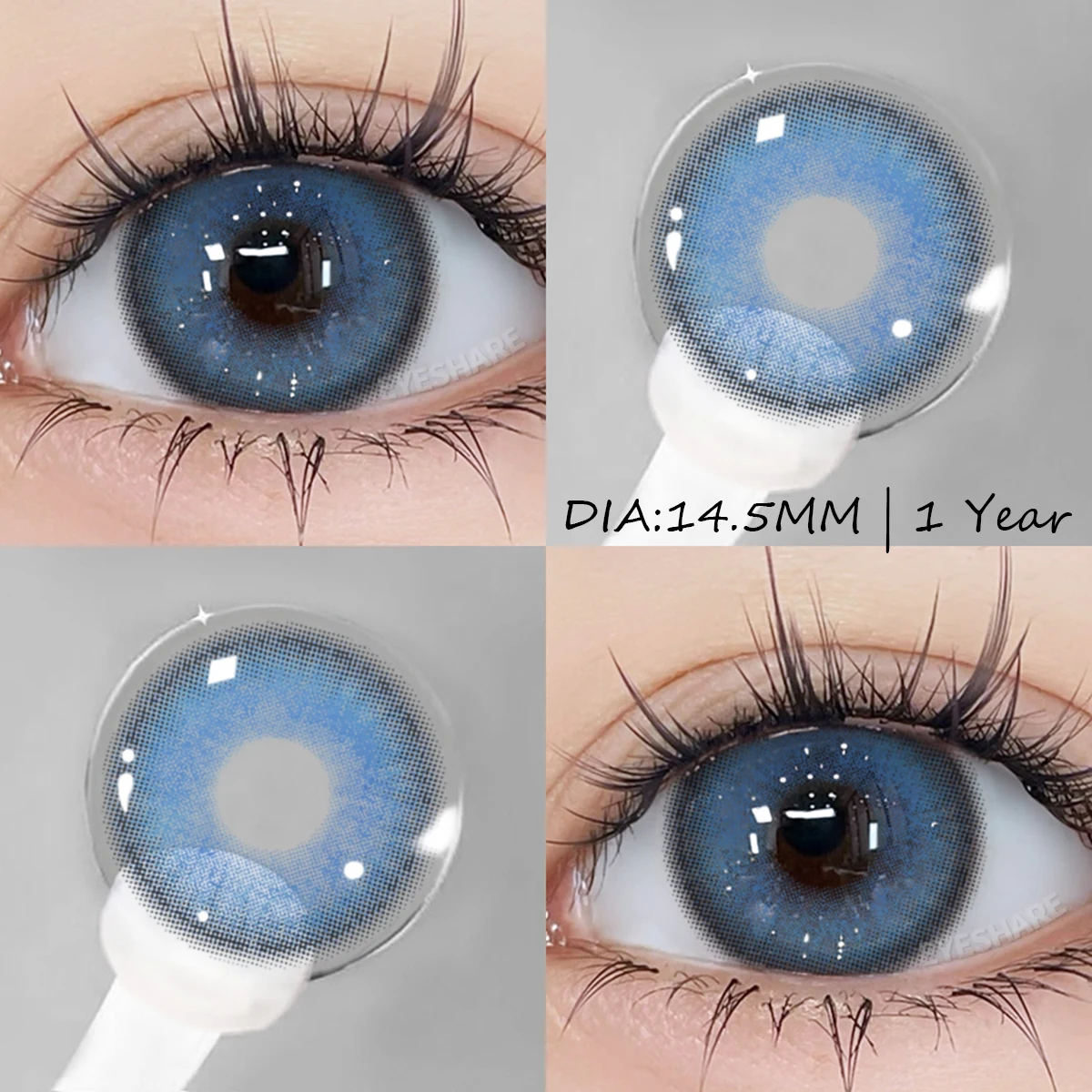 Vibrant Blue Yearly Contact Lenses – Natural Look