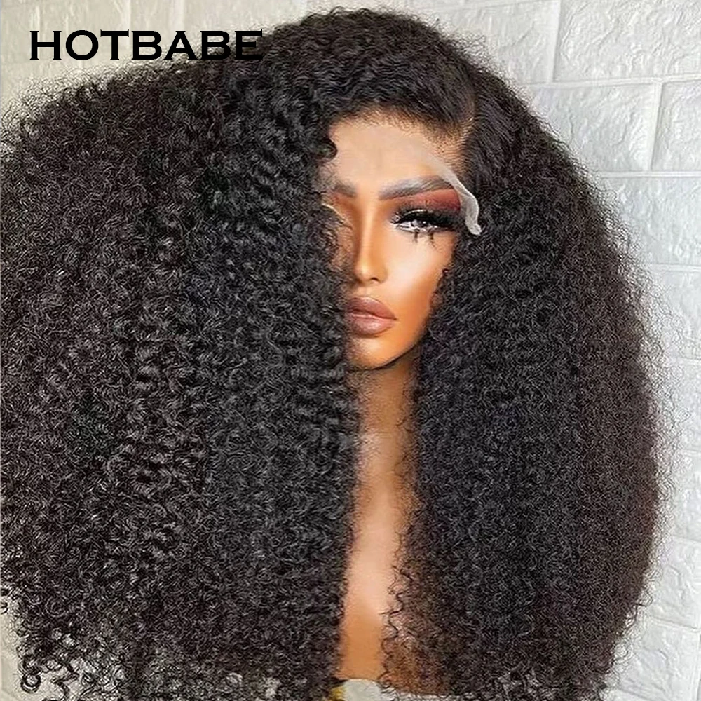 250 Density Kinky Curly 360 Glueless Full Lace Wig Brazilian 13x6 HD Lace Frontal Wigs Human Hair Lace Closure Wig Preplucked