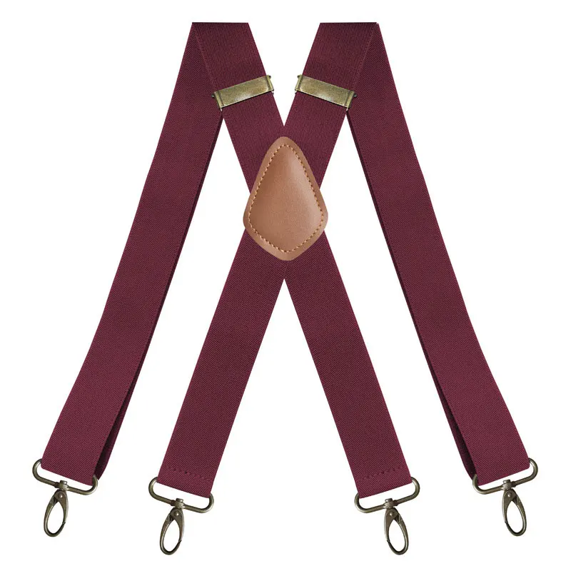 Bretelle Uomo Con Ganci Girevoli In Metallo - Y-Back Elastiche Regolabili, Adatte A Pantaloni Da 81 A 125 Cm, Grandi E Alti