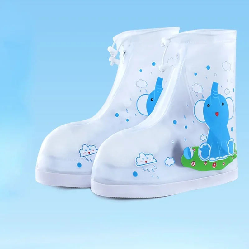 Fashion Children Rain Overshoes Wear-resistance Animal Print Shoe Covers Non-slip Portable Kid Waterproof Overshoes for Outdoor shoe covers