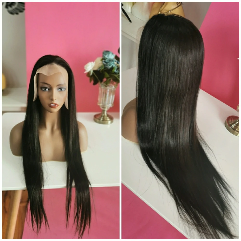

Прозрачные прямые 13X 6 парики из натуральных волос на фронте шнурка перуанские человеческие волосы 4*4 5*5 парик на шнурке для черных женщин натуральный цвет
