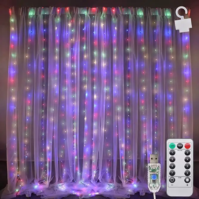 LED Star Waterfall Fairy Lights - Outdoor Holiday Tree Decoration