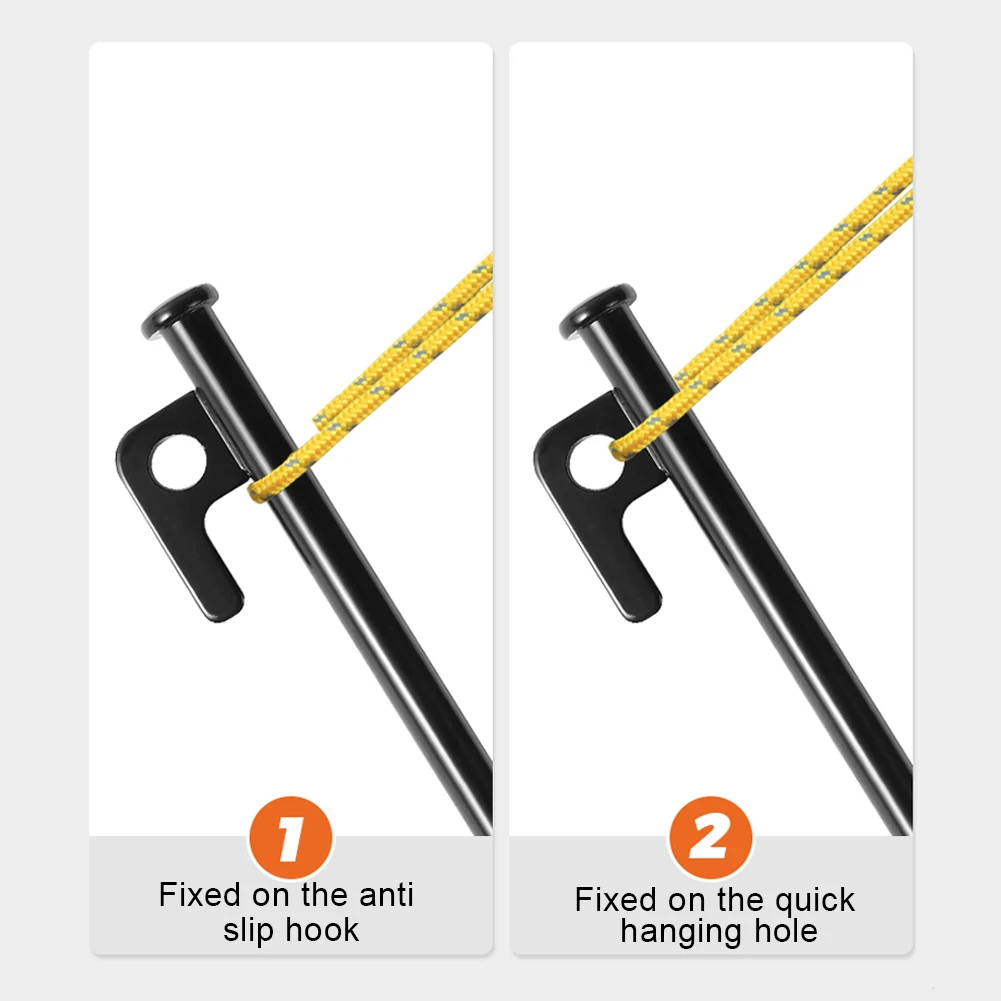 Tent Pegs Camping Tent Accessories 8/4Pcs 30cm Tent Pegs Beach Tent Stakes Heavy Duty Unbreakable Pegs 30cm Storage Bag Hammer Outdoor Camping
