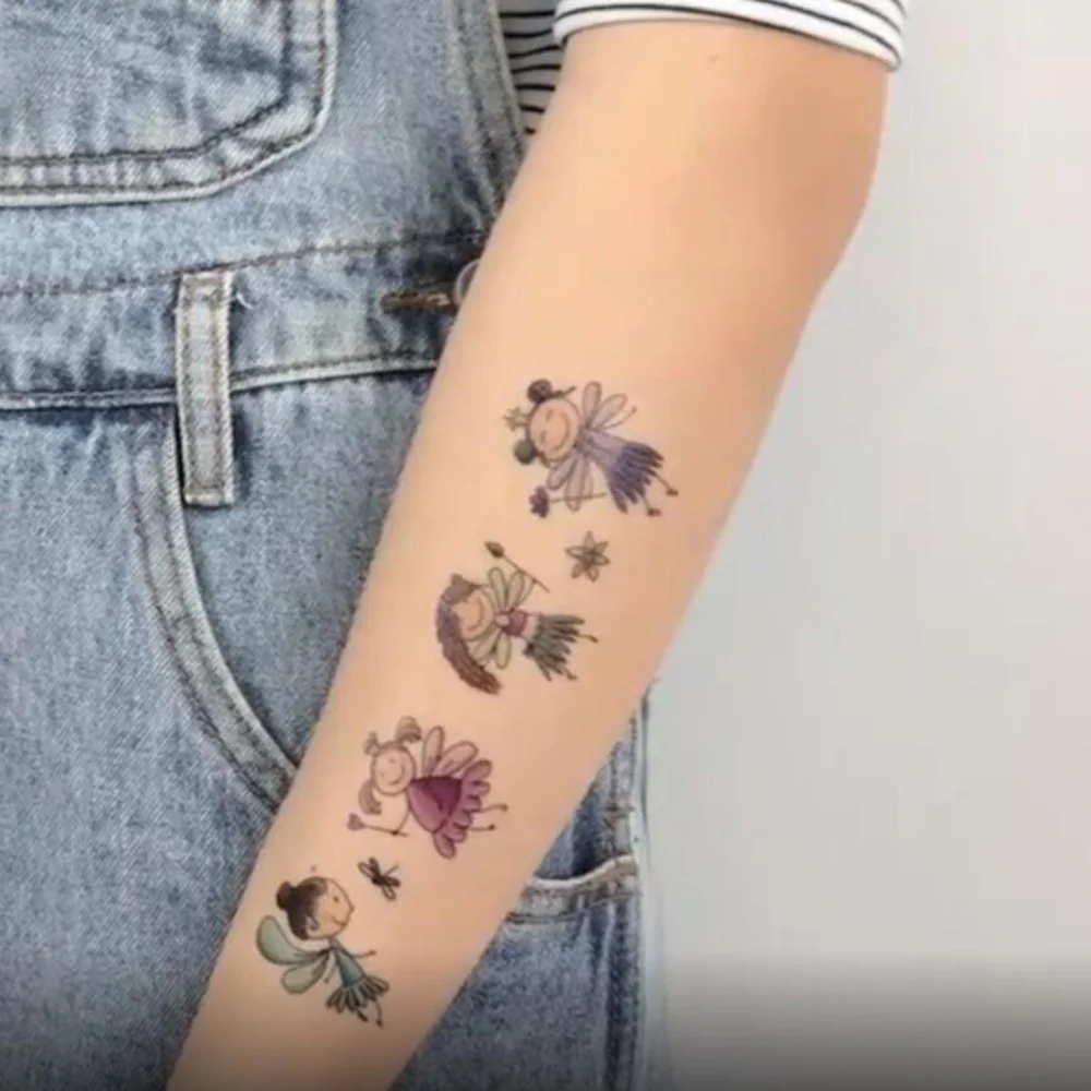 Enchanting Fairy Temporary Tattoos for Girls - 12 Sheets of Whimsical Forest and Garden Designs
