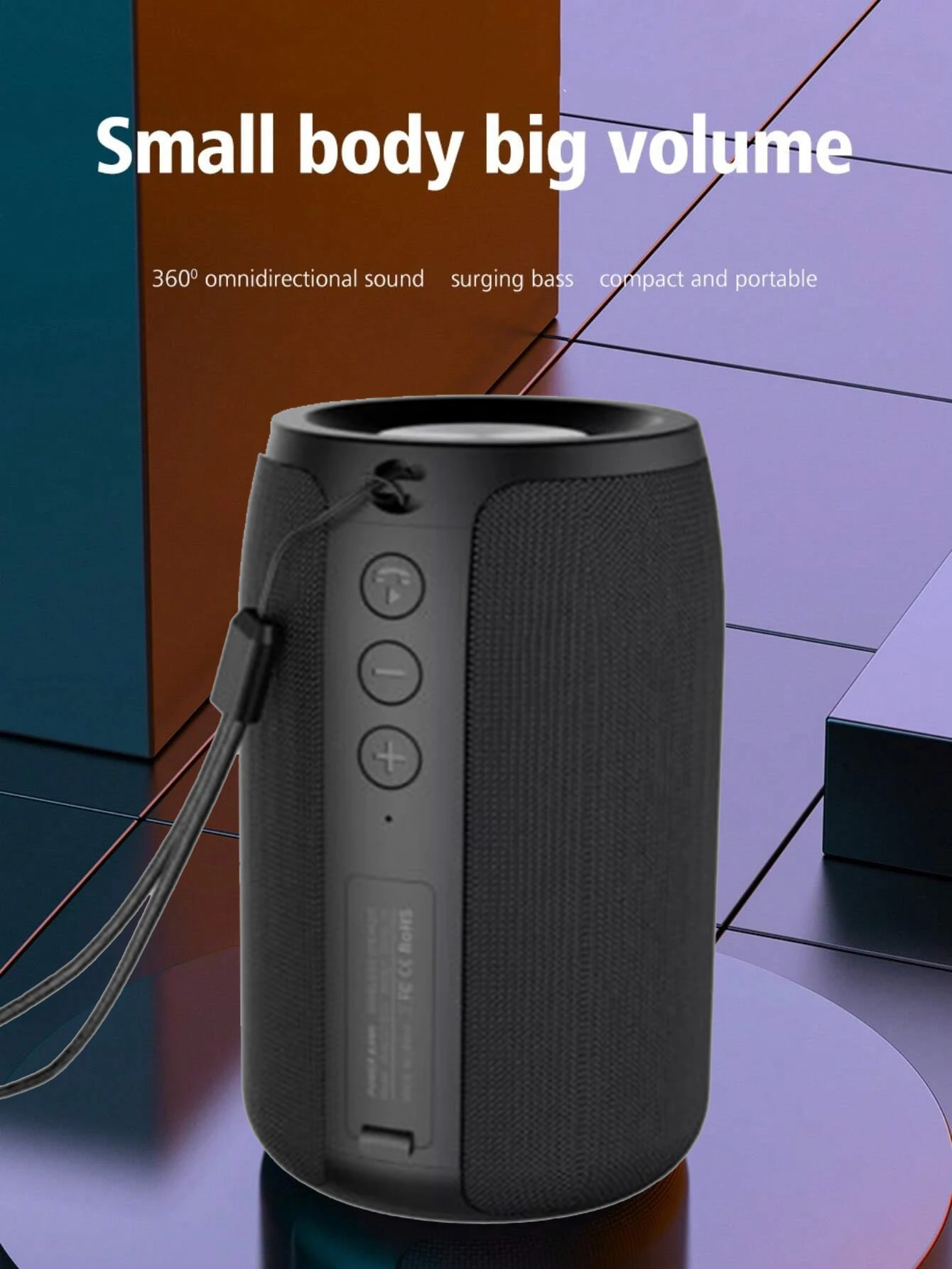 Description Picture 2 of itemS32 Bluetooth Speaker Outdoor Portable Bass Speaker, IPX 6 Waterproof, Wireless Speaker for Hiking and Outdoors