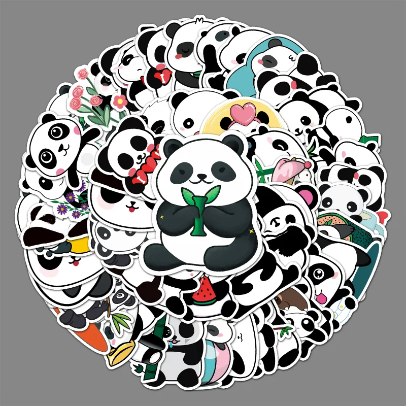 50 Pc Cute Panda Stickers Toys for Kids Gift Cartoon Animal Stickers To DIY Laptop Phone Fridge Kettle Bike Car Sticker Decal 50 pc cute panda stickers toys for kids gift cartoon animal stickers to diy laptop phone fridge kettle bike car sticker decal