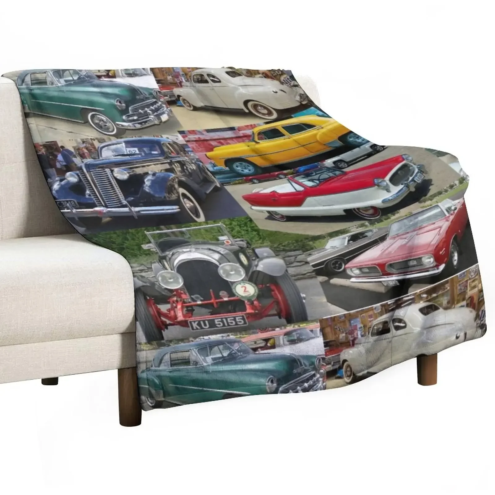 

Classic Vintage Cars Montage #1 Throw Blanket sofa bed Soft Blankets