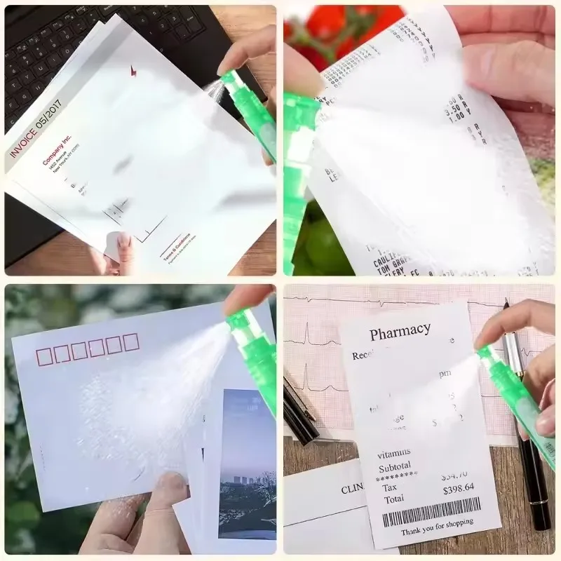 개인 정보 보호 스프레이 펜 감열지 수정기 데이터 보호 개인 정보 보호 수정액 휴대용 익스프레스 도구