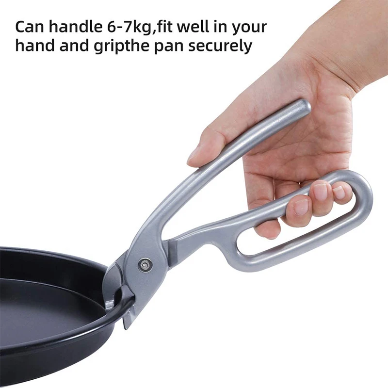 Food Tongs Pizza Pan Gripper Cast Aluminum Anti-Scald Baking Pan Bowl Pot Plate Oven Pliers Clamp Clip