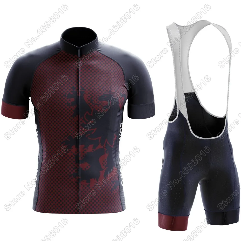 Luxembourg Cycling Jerseys Pro Team Short Sleeve Jersey Set Summer Men Road Bike Clothing MTB Wear Ropa Ciclismo Maillot