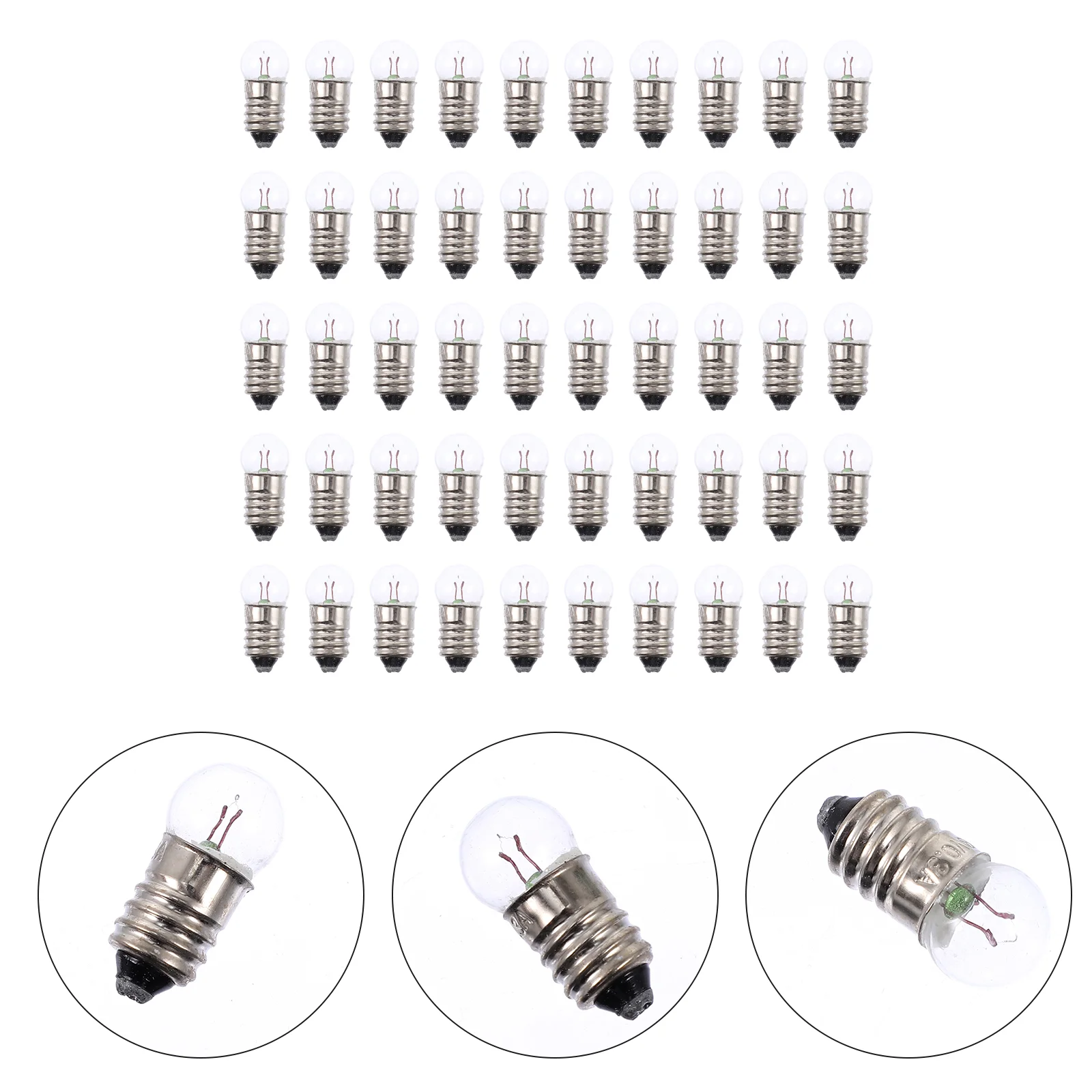 

Practical 3.8V E10 Round Small Mini Flashlight Physical Laboratory DIY Electrical Experiment 3.8V Small Bulb Bead