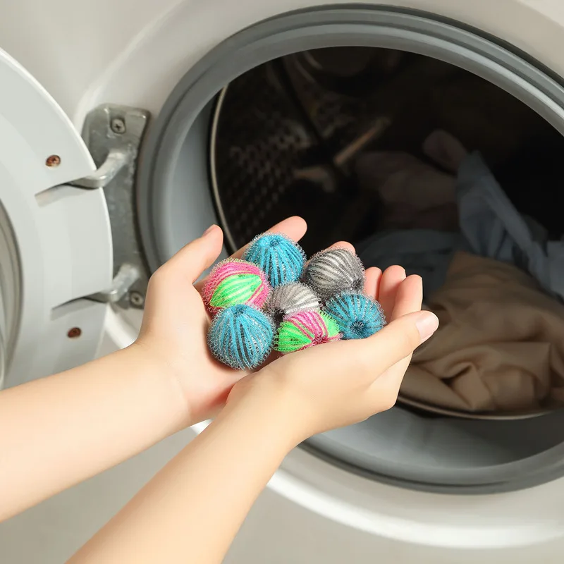 6pcs Pet Hair Remover Washing Machine Hair Catcher Laundry Reusable