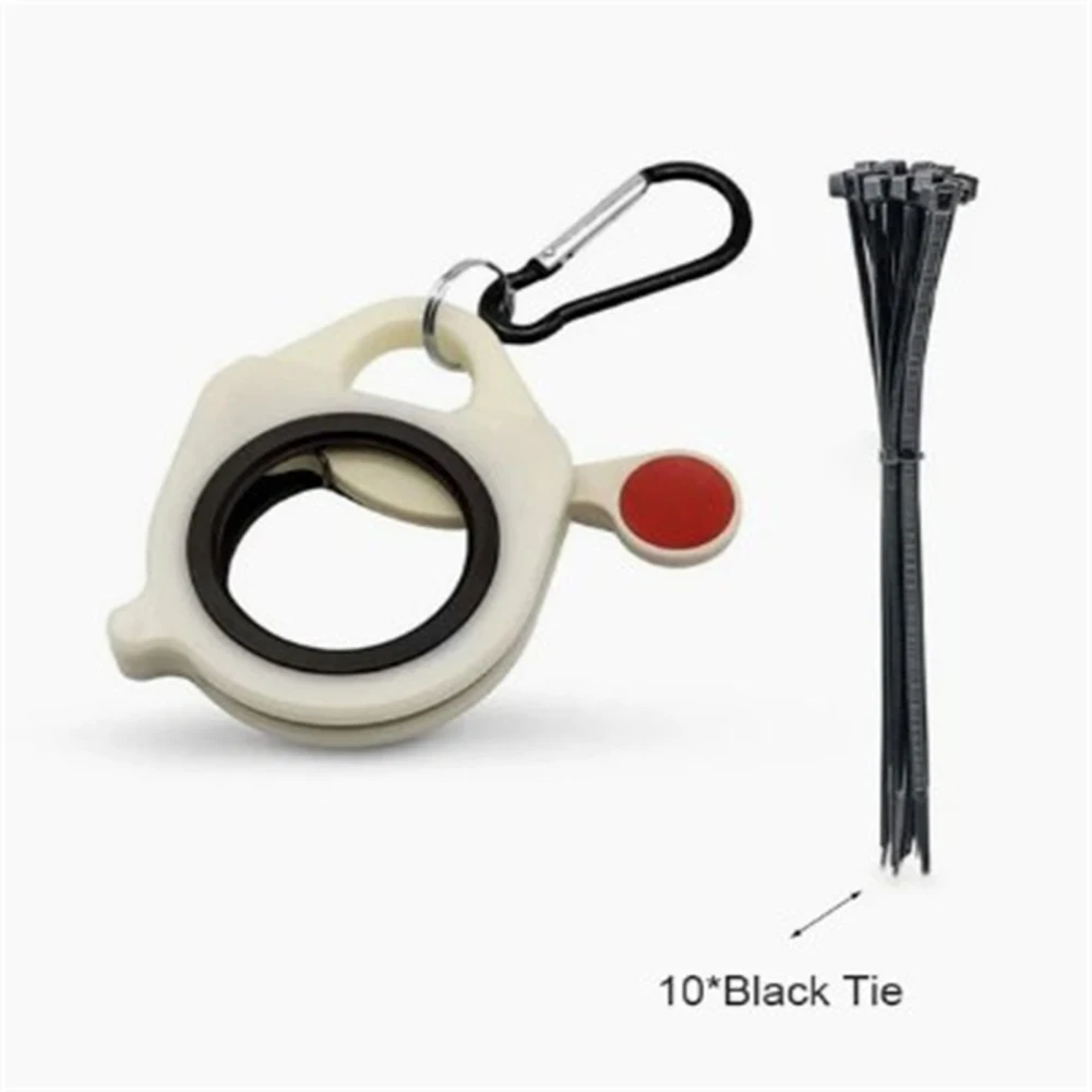 Zip Tie Organizer Holders With 10 Pcs Black Cable Ties 38mm Diameter Fluorescence Wire Ties Keeper For Cable Ties Arrangement