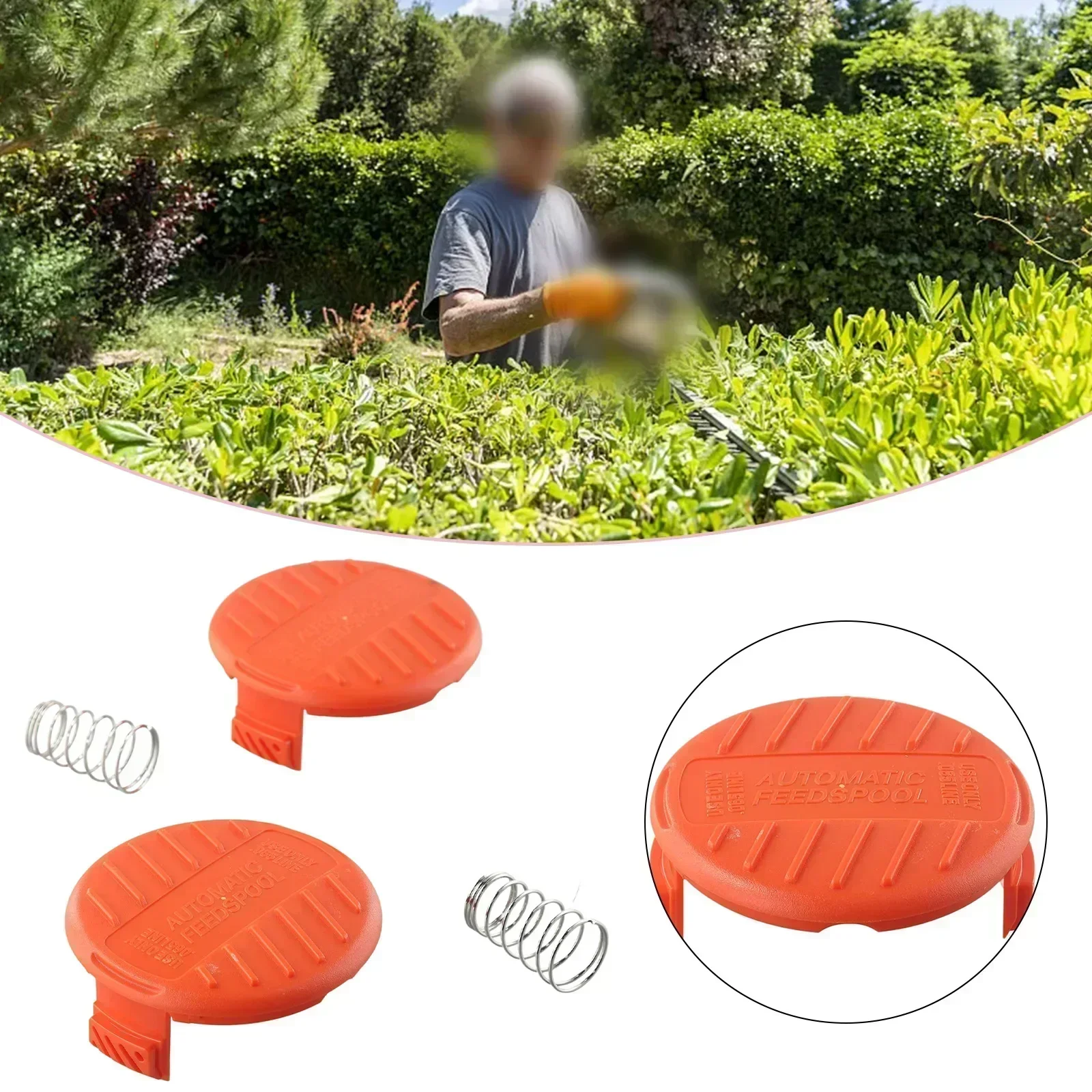 Ersatz-Spulenkappenabdeckung Für Black+Decker Trimmer – 4-teiliges Set Inkl. Federn