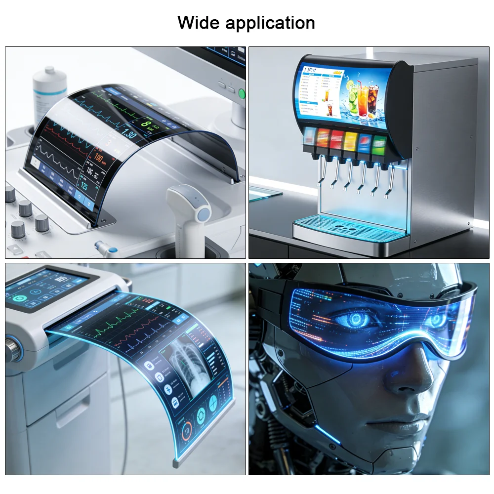 Wisecoco 5.1인치 유연한 AMOLED 터치 디스플레이 720x1520 라즈베리 파이 스마트 장치 DIY용 온셀 용량성 MIPI 스크린