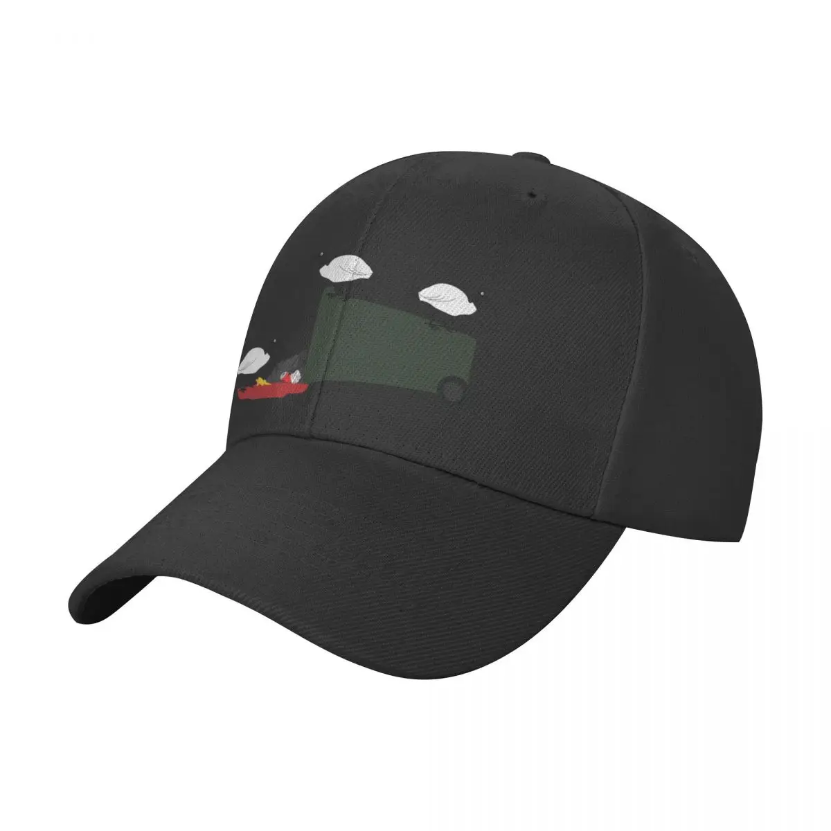 

Bin Chickens Eating Lunch on Green Baseball Cap New Hat black Boy Child Hat Women's