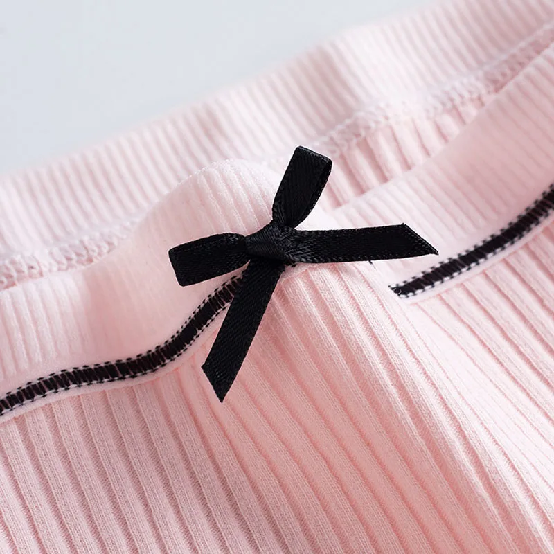 5 Pcs Adolescent Girls Cotton Underwear Ribbed 8-16 Years Girls Seamless Panties Solid Color Underpants Girls' Lingerie Briefs girls underwear
