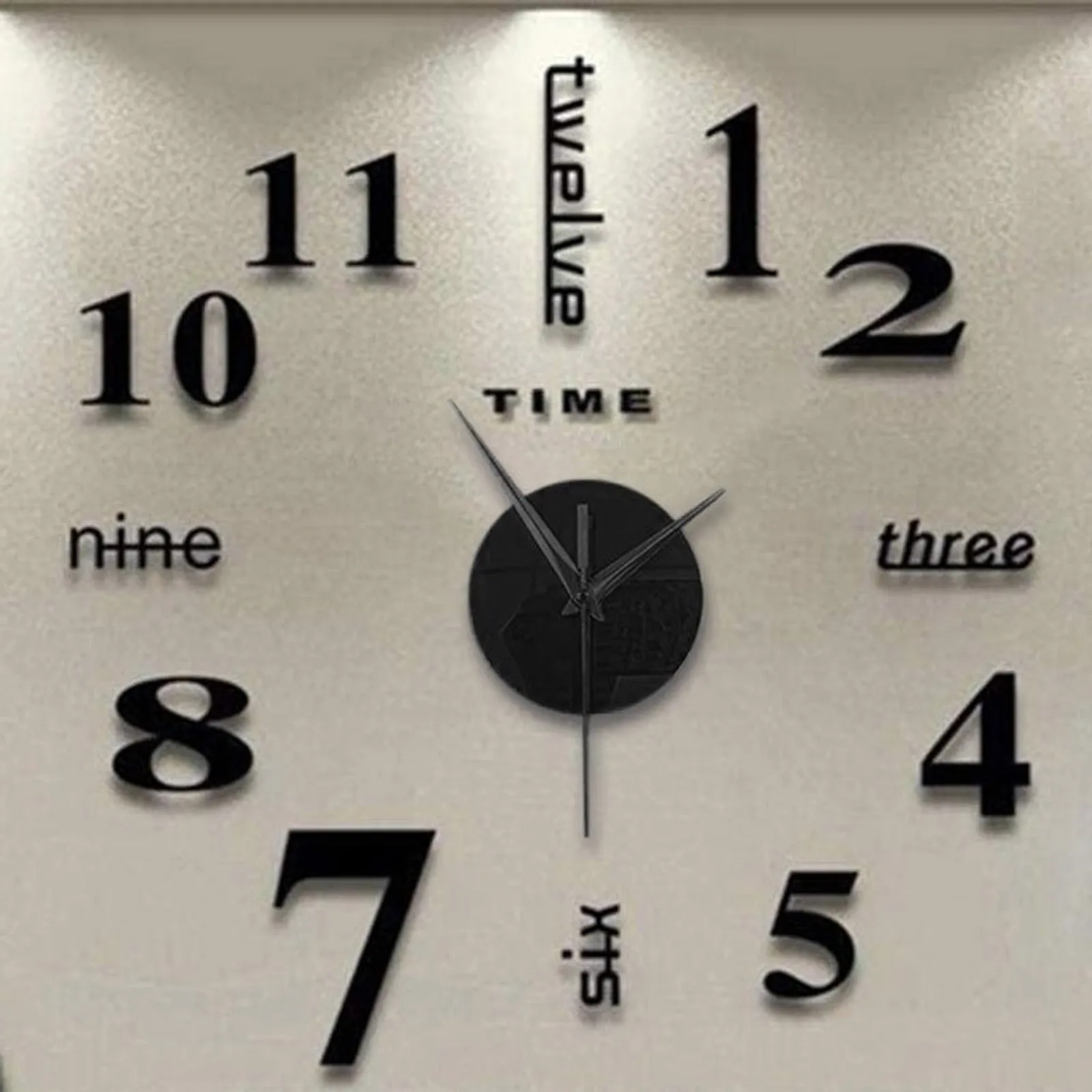 Wall Clock 3D Wall Clock Mirror Wall Stickers Creative DIY Mute Quartz Needle Watch