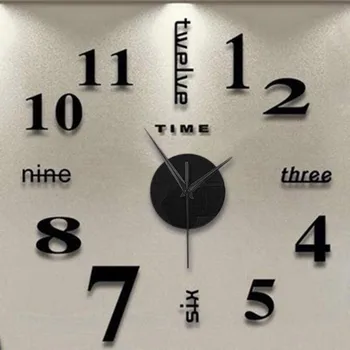 Orologio da parete 3D Adesivi murali a specchio Orologi da parete creativi fai da te Design moderno Orologio con ago al quarzo muto reloj de pared Decorazioni per la casa CALDO 1