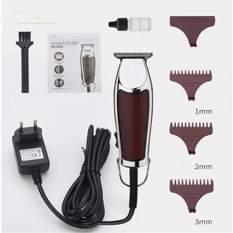 Hair Clipper Professional Corded Electric Trimmer 0.1mm Precision Haircut Machine Barber Salon Style Fade Hairline Shaver Razor 6