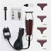 Hair Clipper Professional Corded Electric Trimmer 0.1mm Precision Haircut Machine Barber Salon Style Fade Hairline Shaver Razor 6