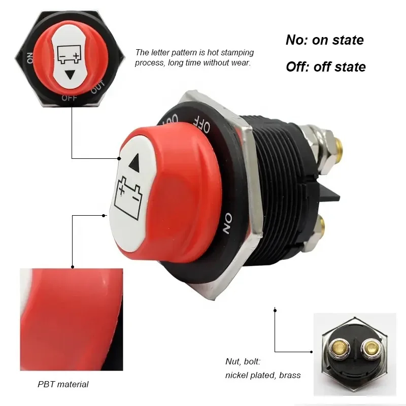 DC 12V Batterij Switch Disconnecter 50A 100A 200A 300A - Auto Rally Power Isolator Cut Off Switch Kit