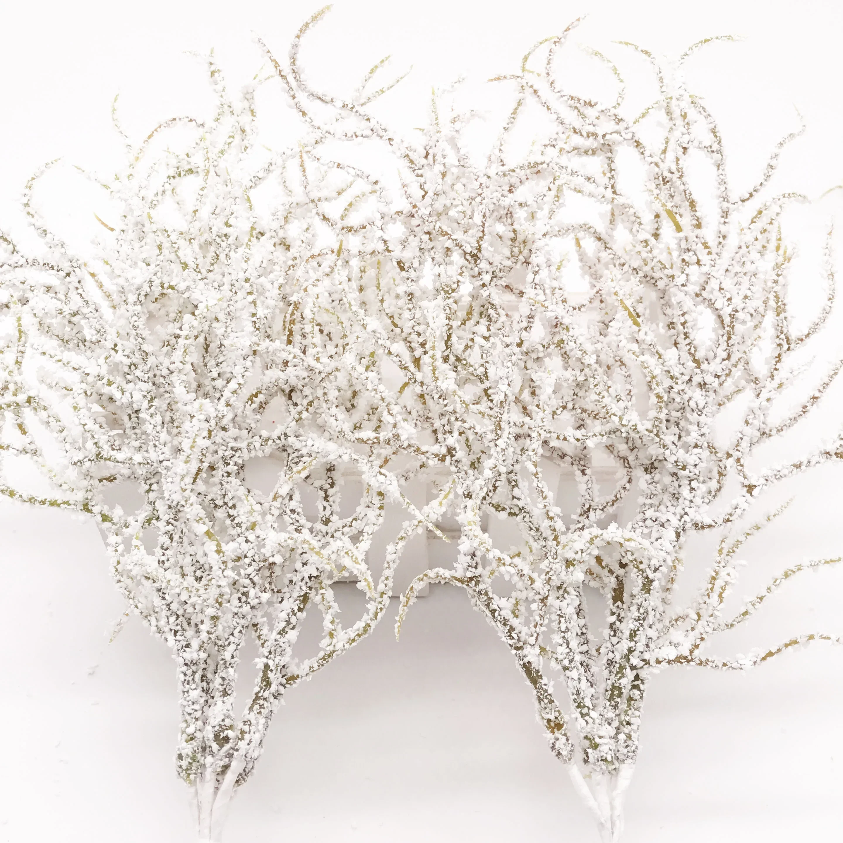 6 Stück künstliche weiße Graspflanzen, künstliche Blumen für Hochzeit, Weihnachtsdekoration, DIY, Scrapbooking, Kranz, künstliche Blumen