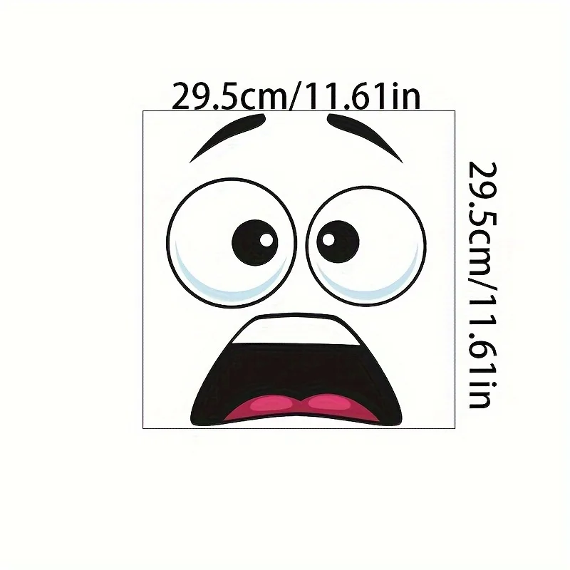1pc Creative 3D Surprised Face Toilet Stickers Bathroom Waterproof Toilet Cover Lid Vinyl Decals Restroom Decoration