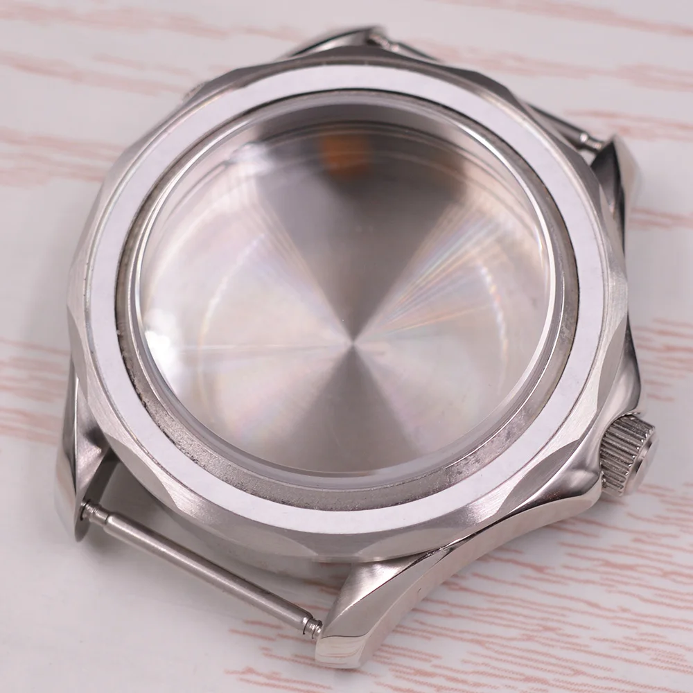 

41mm Sapphire Glass Silver Watch Case Fit NH35 NH36 PT5000 ETA2824 2836 Miyota 8205 8215 821A DG2813 Movement