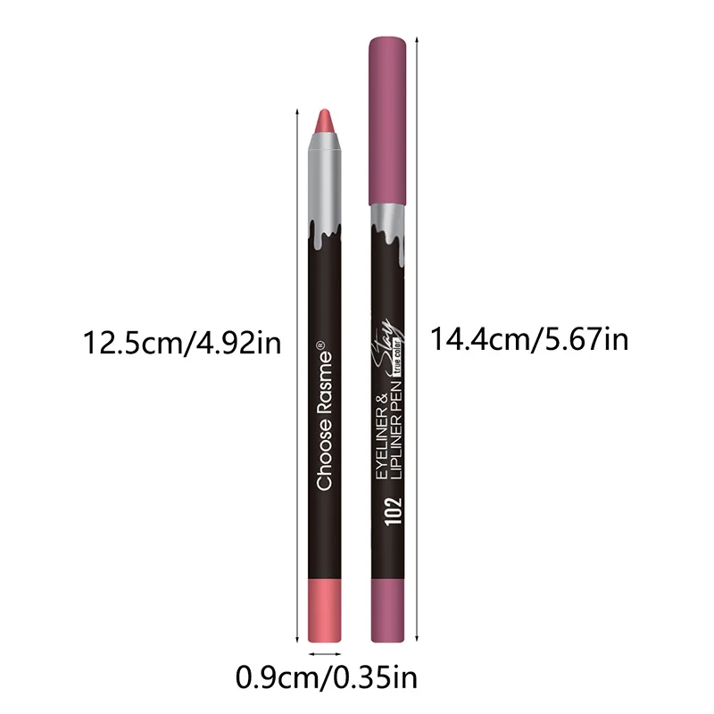 12pcs Nude Lip Liner Pen Matte Smooth Lasting Lip Liner Velvet Non-stick Cup Lip Gloss Matte Lipstick Cosmetics 6
