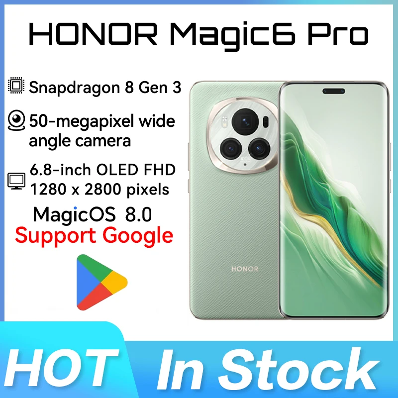 Honor-magic 6 pro携帯電話,snapdragon 8,gen3,50mpカメラ